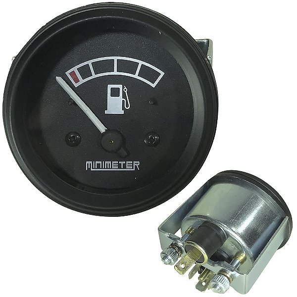 RELÓGIO INDICADOR DE COMBUSTÍVEL (COM LAMPADA - 52MM - MINIMETER) VALMET 68 A 88 - 118 / 128 / 138 / 148 - VALTRA 685 / 785 - 1280 / 1580 / 1780 - 202710 / 231240 / 375301 / 421103 / VA064 / 80336600