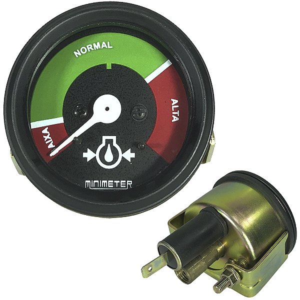 MANÔMETRO MEDIDOR PRESSÃO DE ÓLEO (52MM / MINIMETER) MASSEY FERGUSON LINHA X - 50X / 55X / 65X / 85X / 95X - 3146053 - 039282 - 487209