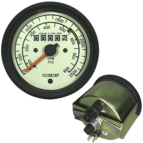 MARCADOR CONTAGIROS TRATOMETRO TACOMETRO COM HORÍMETRO (85MM - MINIMETER) VALMET 600 / 60 / 62 / 65 / 80 / 85 / 86 / 110 - 189383