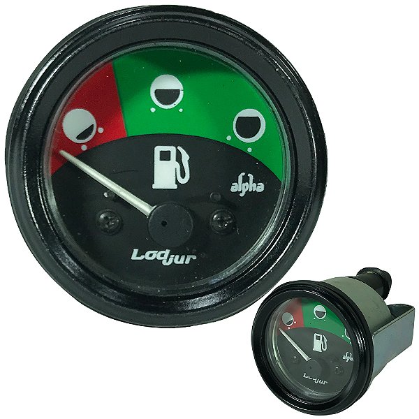 INDICADOR DE COMBUSTÍVEL ELETRICO DO PAINEL DE INSTRUMENTOS (52MM - 12V - LODJUR) MASSEY FERGUSON LINHA 200 - 235 / 275 / 283 / 290 / 295 - 660 / 630 / 650 - 3146876 / 039276 / 039764