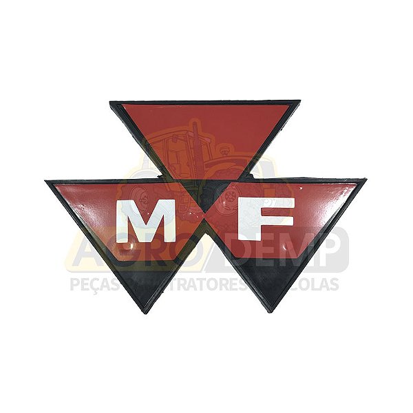 EMBLEMA DA GRADE FRONTAL MF MASSEY FERGUSON 50X / 55X / 65X / 85X / 95X - 3147552