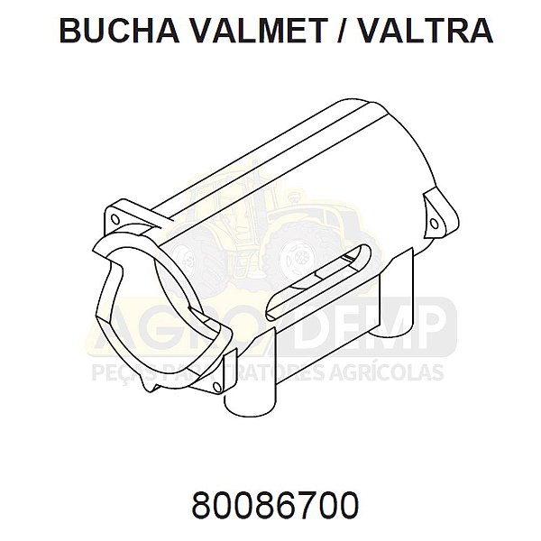 BUCHA GUIA - VALTRA / VALMET 885 / 985 / BM85 / BM85 GERAÇÃO 2 / BM100 / BM100 GERAÇÃO 2 - 80086700