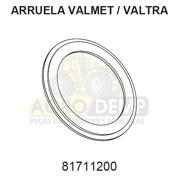 ARRUELA DE ENCOSTO DA CARCAÇA CENTRAL TRAÇÃO Z - VALTRA / VALMET BH165 / BH1780 / BH180/ BH185 / 1280 A 1880 E MASSEY FERGUSON 660 / 680 / 7150 / 7170 / 7180 E 7300 - 81711200