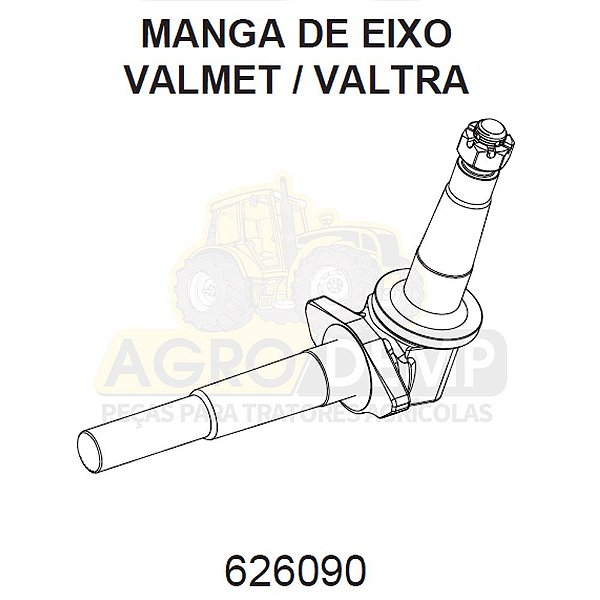 MANGA DE EIXO LADO (ESQUERDO) - VALTRA / VALMET 885 / BM85 / BM100 E 1280R (GERAÇÕES 1 E 2) - 820950
