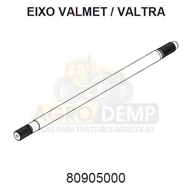 SEMI EIXO DIANTEIRO - VALTRA / VALMET 1780 - 80905000