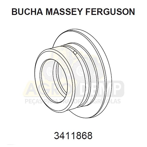 BUCHA DE AÇO (RETROESCAVADEIRA E COLHEITADEIRA) - MASSEY FERGUSON 86 / 96 / 750 I E 750 II - 3411868