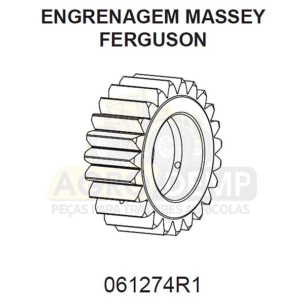 ENGRENAGEM REDUÇÃO RODA DIANTEIRA (TRAÇÃO 4X4 CARRARO 20.14) MASSEY FERGUSON 250 ADV / 265 ADV / 275 ADV A 299 ADV / 4265 / 4275 / 4283 A 5290 - 061274