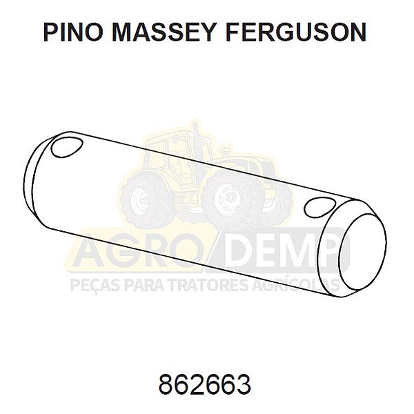 PINO DE TRAVA DA BARRA DE FIXAÇÃO (RETROESCAVADEIRA) - MASSEY FERGUSON 86HD / 96 / MAXION 750 - 862663