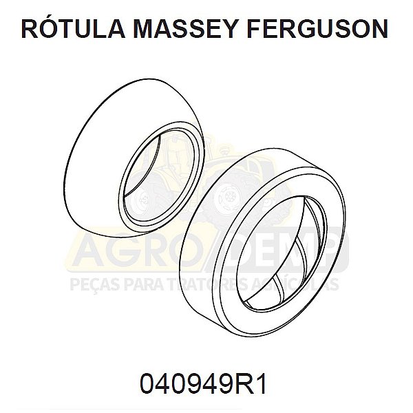 ROLAMENTO APOIO PINO CARCAÇA DIANTEIRA - MASSEY FERGUSON 290 / 292 / 297 A 650 | VALTRA BH140 / BH145 / BH160 / BH165 / BH180 / BH185 / BM85 / BM100 (GERAÇÕES 1, 2 E HI) - 040949