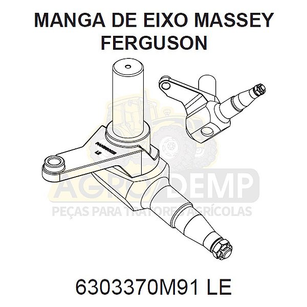 MANGA DE EIXO TRASEIRA (LADO ESQUERDO COLHEITADEIRA) - MASSEY FERGUSON 9790 - 6303370