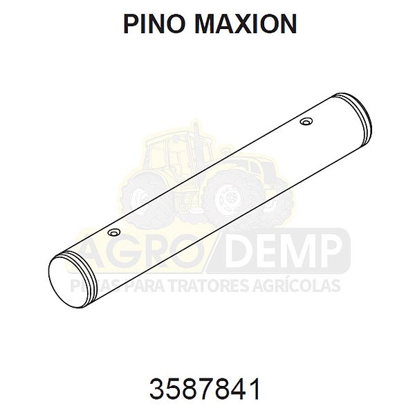 PINO INFERIOR SUPORTE LANÇA TRASEIRO (RETROESCAVADEIRA E COLHEITADEIRA) - MASSEY FERGUSON / MAXION 86HD / 96 / 750 - 3587841