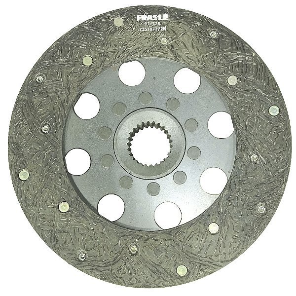 DISCO INTERNO DE EMBREAGEM (10" - 25 ESTRIAS - COM LONA FRASLE) MASSEY FERGUSON 55X / 65X - 235 / 250 / 265 / 275 / 283 / 290 / 292 / 297 / 298 / 299 - 630 / 640 / 650 / 650 - 4265 / 4275 / 4283 / 4290 / 4291 / 4292 / 4297 / 4298 / 4299 - 5275 - 1865836