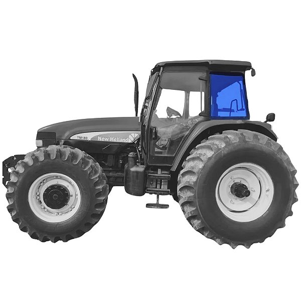 VIDRO LATERAL DA CABINE (LADO ESQUERDO) - NEW HOLLAND TL60E / TL75E / TL85E / TL95E - TM135 / TM150 / TM165 / TM180 - TM7010 / TM7020 / TM7030 / TM7040 - TS6000 / TS6020 / TS6030 / TS6040 - 87314704