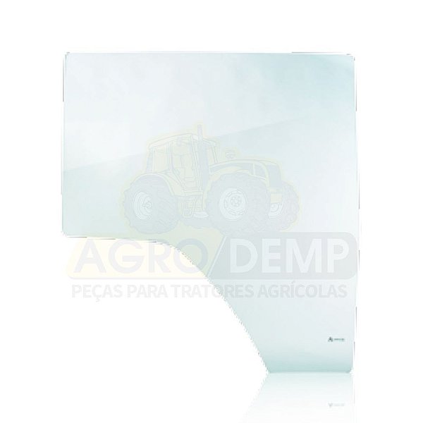 VIDRO PORTA CABINE FIXA (LADO DIREITO) - JONH DEERE 4930 / 7720 / 7820 / 8130 / 8230 / 8430 E 8530 - R182028