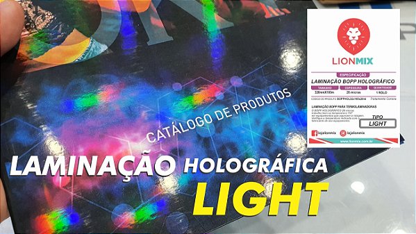 LAMINAÇÃO BOPP HOLOGRAFICO LIGHT 320mmx100M - 28 MICRAS