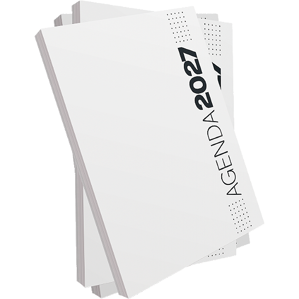 MIOLO DE AGENDA 2027 - MODELO ESTILO - 5 UNIDADES - 350 PÁGINAS - OFFSET 75G. PB