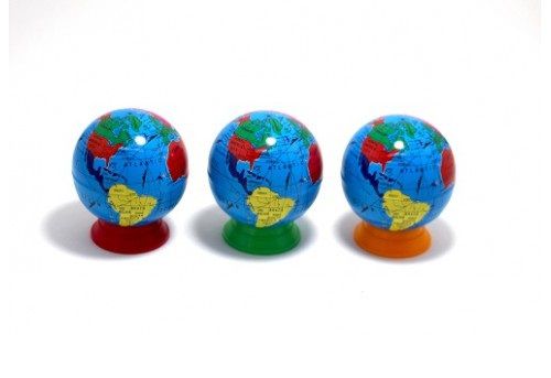 Apontador com Depósito com 1 Furo Globo Mapa Mundi Kaz Ref: KZ3021