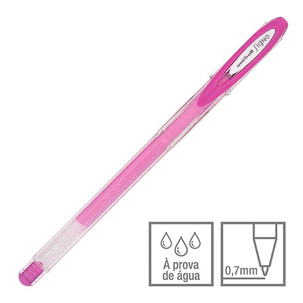 Caneta Gel Signo Rosa Pastel 0.7 mm Angelic Colour Uni-ball Ref: UM-120AC