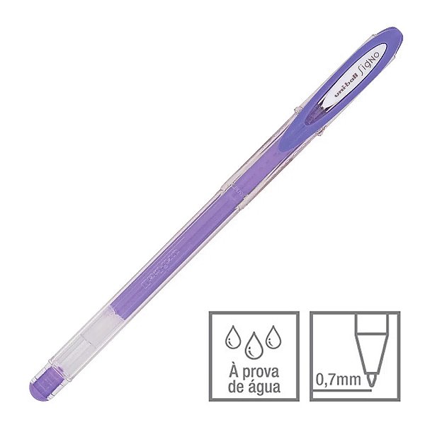 Caneta Gel Signo Violeta 0.7 mm Angelic Colour Uni-ball Ref: UM-120AC
