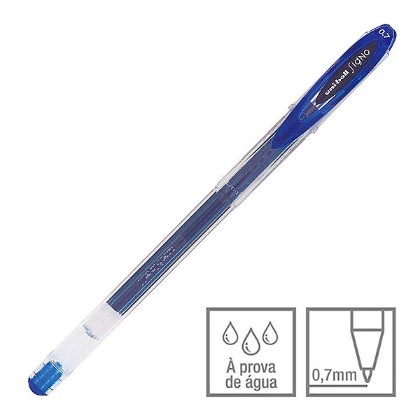 Caneta Gel Signo Azul 0.7 mm Neo Uni-ball Ref: UM-120