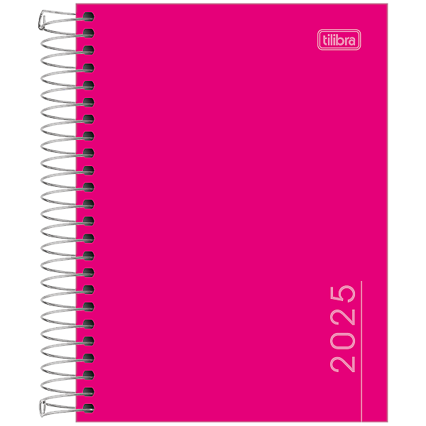 Agenda 2026 Pepper Rosa Diária Espiral Capa Dura M4 (11,7 X 16,4cm) 160 Folhas Tilibra Ref: 291099