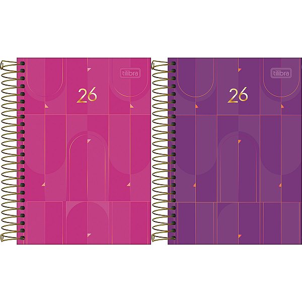 Agenda 2026 Executivo Spot Feminina Diária Espiral Capa Dura M5 (12,9 X 18,7cm) 200 Folhas Tilibra Ref: 179361