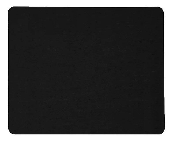 Mouse Pad Tecido Preto Base Emborrachado 22 X 20cm