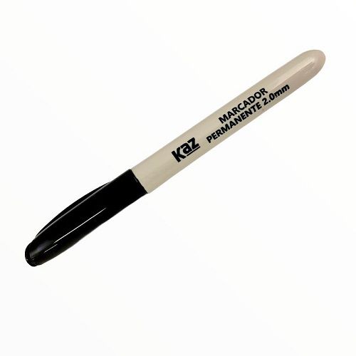 Marcador Permanente Preto 2.0 mm Kaz Ref: KZ112PT
