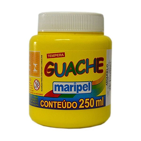 Tinta Guache Maripel 250 ml Amarelo Ref: 7251