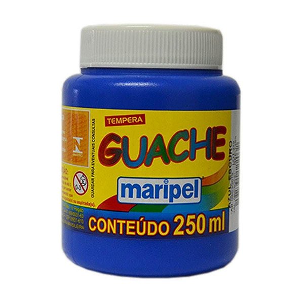 Tinta Guache Maripel 250 ml Azul Escuro Ref: 7253