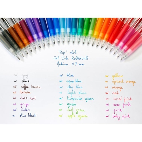 Caneta Gel PopLol Prata 0.7 mm Pilot Ref: BL-PL-7-S