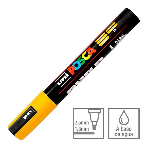 Caneta Marcador Posca 19 Ocre PC-5M 1.8 - 2.5 mm Uni