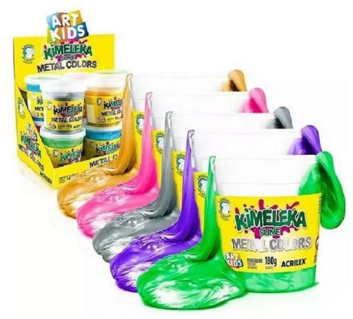 Slime Kimeleka Metal Colors 180g Acrilex Ref: 05832
