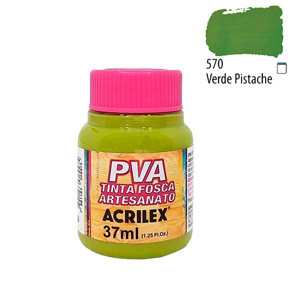 Tinta PVA Fosca 570 Verde Pistache 37 ml Acrilex
