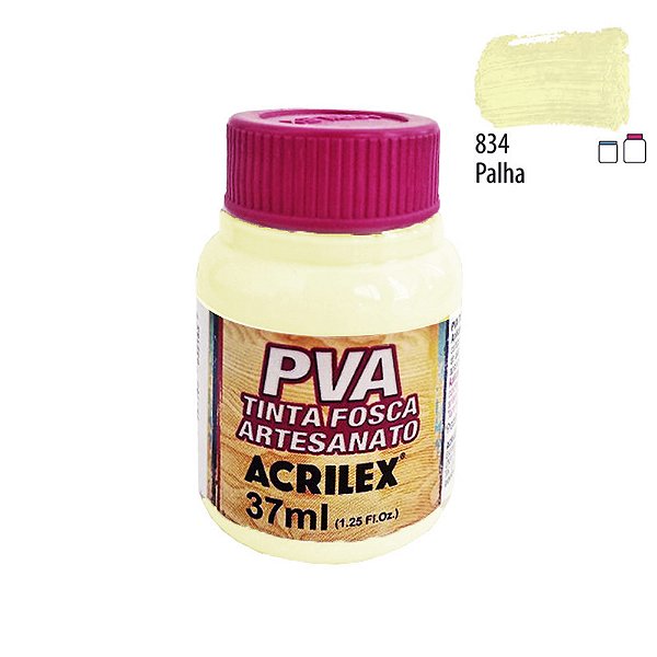 Tinta PVA Fosca 834 Palha 37 ml Acrilex