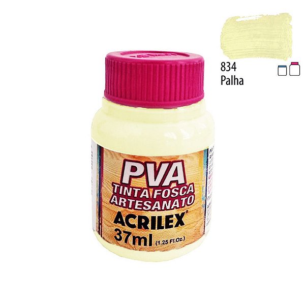 Tinta PVA Fosca 834 Palha 37 ml Acrilex