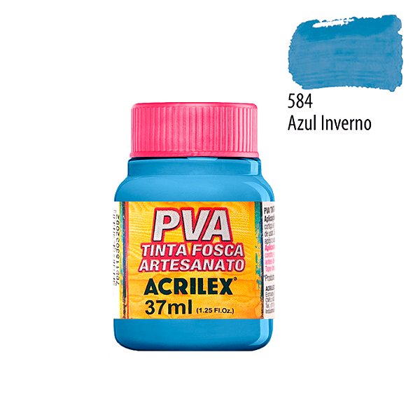 Tinta PVA Fosca 584 Azul Inverno 37 ml Acrilex