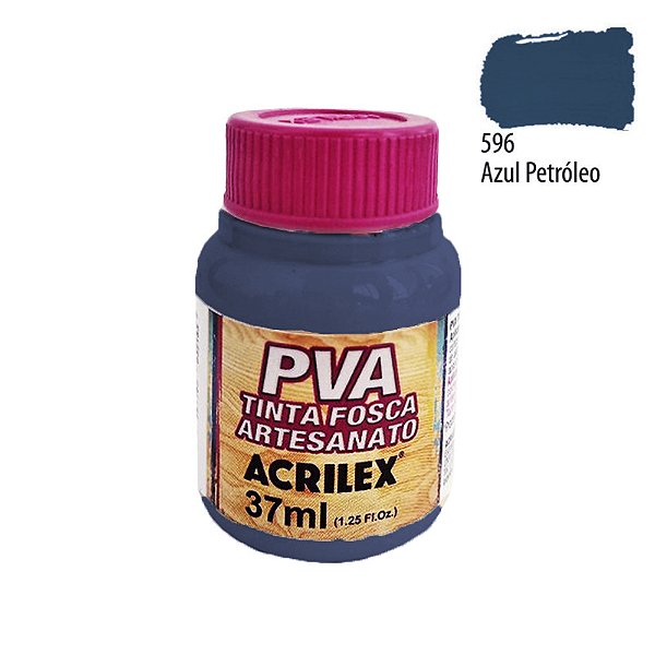 Tinta PVA Fosca 596 Azul Petróleo 37 ml Acrilex