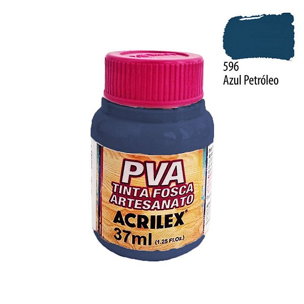 Tinta PVA Fosca 596 Azul Petróleo 37 ml Acrilex