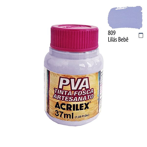 Tinta PVA Fosca 809 Lilás Bebê 37 ml Acrilex