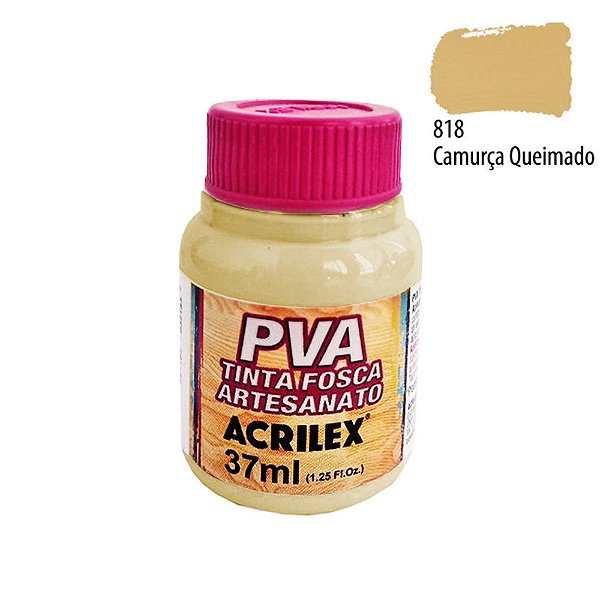 Tinta PVA Fosca 818 Camurça Queimado 37 ml Acrilex