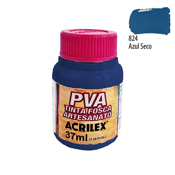 Tinta PVA Fosca 824 Azul Seco 37 ml Acrilex