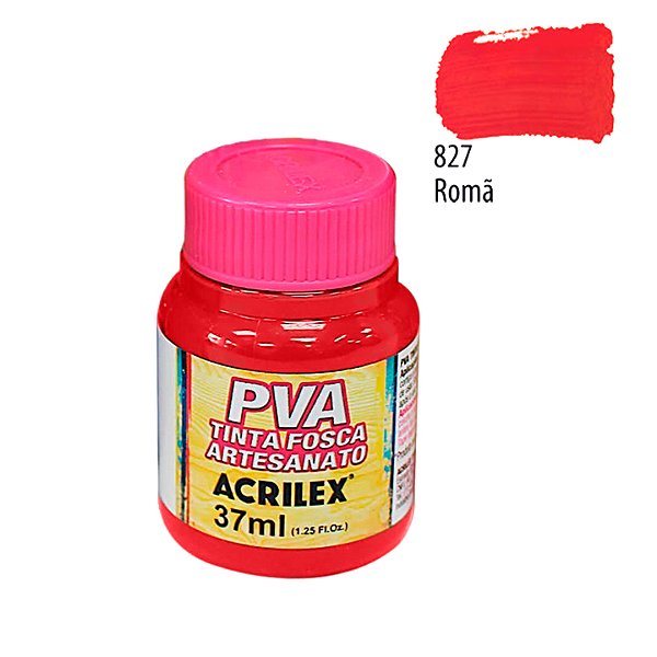 Tinta PVA Fosca 827 Romã 37 ml Acrilex