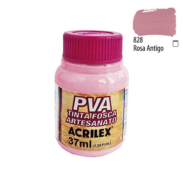 Tinta PVA Fosca 828 Rosa Antigo 37 ml Acrilex