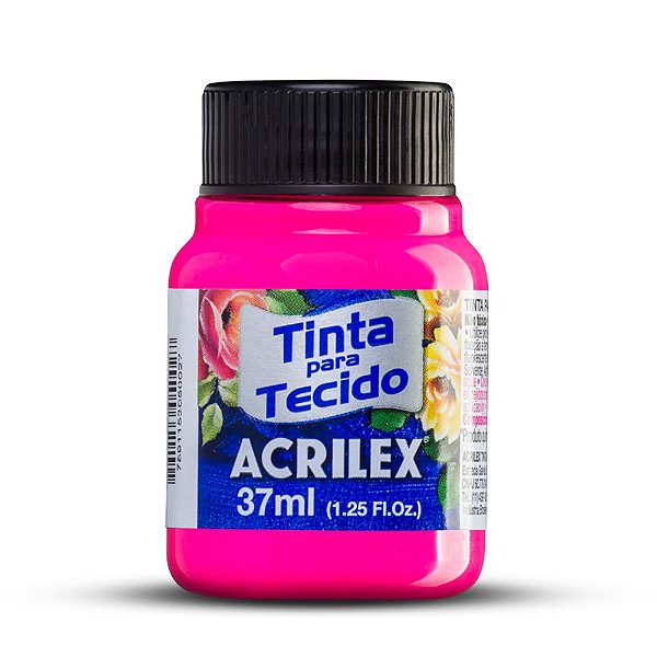 Tinta para Tecido Fluorescente 107 Maravilha 37 ml Acrilex