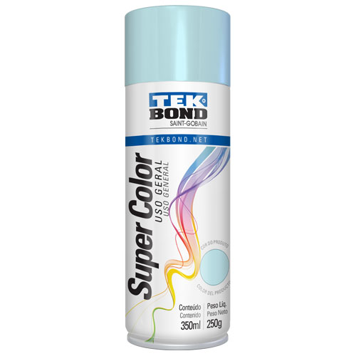 Tinta Spray Azul Claro 350 ml 250 g Uso Geral Super Color TekBond