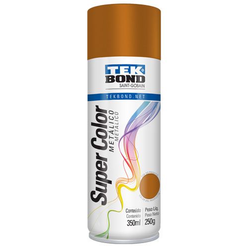Tinta Spray Cobre Metálico 350 ml 250 g Super Color TekBond