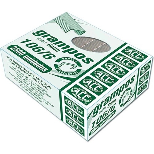 Grampo 106/6 ACC 2500 Unidades Galvanizado Ref: 9.24.15.22-5