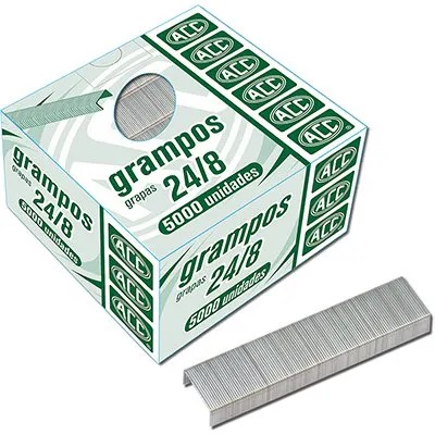 Grampo 24/8 ACC 5000 Unidades Galvanizado Ref: 9.24.12.24-2