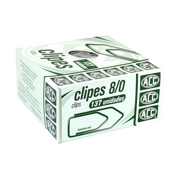 Clipes 8/0 ACC 500 g com 137 Unidades Ref: 9.11.12.13-5
